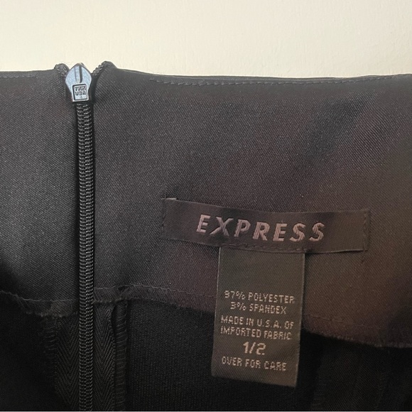 90s Black Satin Express Halter LBD Mini - Picture 11 of 11